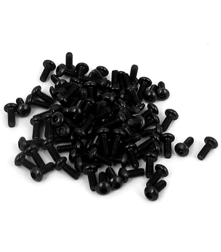 50 Vis M2x10mm Tête Hexagonale Noire - Acier Alliage 10.9 - Marque Uxcell - Neuf
