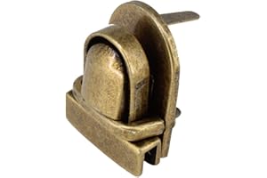 WedDecor Bronze Catch Tuck Lock Clasp Buckle Purse Closer Thumb for Handbags, Purse, Leather Bag, Art & Crafts, Scrapbook, DIY Projects, 31mm x 25mm, 1pc