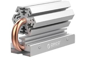 Radiator M.2 SSD, ORICO M2, radiator, aluminiowy, z podkładką przewodzącą ciepło M.2, miedziany, dwupłatowy, kompatybilny z PC do M.2 PCIe NVMe SATA 2280 SSD (M2HS6)