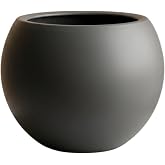 Modern K&uuml;re Saksı 7L - İskandinav Tarzı, Orta Boy Dekoratif Salon ve Bah&ccedil;e Saksısı (Antrasit)