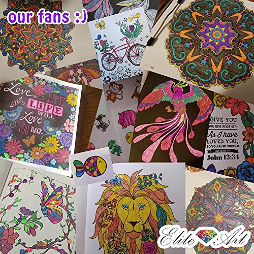 100 einmalige, hochwertige Premium Gelstifte (keine doppelten Farben) Multiset an Farben: Glitzer Metallisch Nein Pastel Standard Kunst Erwachsenen Ausmalbuch Zeichnungen Malbilder Ungiftig Säurefrei - 6