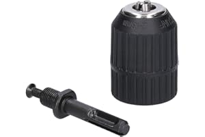 WELLCUT 2-13MM Keyless Drill Chuck Adapter, 3-Jaw Drill Chuck 1/2"-20 UNF Mount with Strong Grip with Detachable Quick-Change Adapter Quickly Convert SDS Drills into Drill Drivers