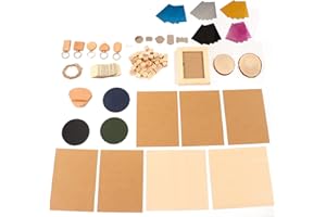 SPACNANA Zestaw Materiałów Laserowych Stal Nierdzewna Drewno Sosnowe Zrób to Sam 11 Rodzajów Materiał Materiały do ​​majsterkowania do Grawera Laserowego Zestaw Materiałów do Grawerowania