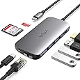 VAVA USB C Hub 8 in 1 USB C Adattatore Porta 4K HDMI, Porta 1Gbps Ethernet RJ45, Lettore di Schede SD&TFI, USB Type C per Ricarica, Porte USB 3.0 / USB 2.0 per MacBook Pro e PC Portatili Windows