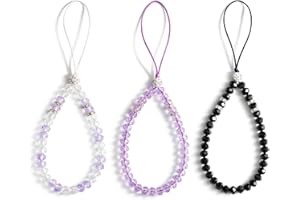 CHUQING Chaîne de téléphone portable Perles Courtes Sangle de téléphone portable Lanière de téléphone Dragonne de téléphone portable Chaîne de perles Pendentif Chaîne de poignet