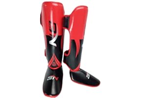 Gelentea Protège-tibias pour boxe, kick-boxing, karaté, boxe thaï, MMA, accessoires de combat
