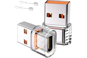 Yesimola Adattatore USB a USB C con Cavo Anti-Perdita in Silicone 2 Pcs, Adattatore USB C a USB, Tipo C Femmina a Maschio Convertire Caricatore