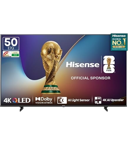 Hisense 126cm (50 inches) 4K UHD QLED Smart TV with Dolby Vision
