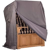 WEBAVITA - Strandkorb Schutzhülle | Größe L - 135cm | Wetterfeste Abdeckhaube aus Oxford 600D Gewebe in Anthrazit