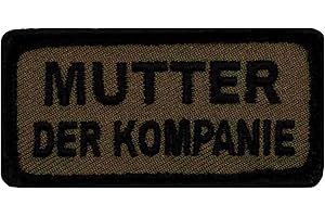 ‎CAFÉ VIERECK Café Viereck ® Lustiges Fun Bundeswehr Patch Gestickt mit Klett – 6 cm x 3 cm - Mutter