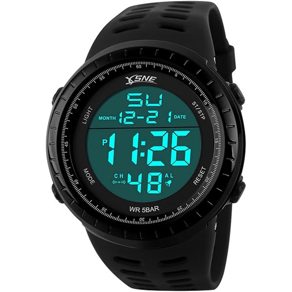 Superdry SYGSYG201E – Orologio Digitale Al Quarzo Uomo, Cinturino In Silicone Nero, Cassa In Resina 40mm, Impermeabile