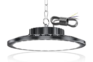 TASINUO UFO LED Lámpara de Alta Bahía 100W, 10000LM Focos Led Interior Techo, 7000K Blanco Frío, IP65 Impermeable Industrial para Garaje, Almacén, Oficina, Taller