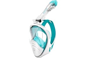 HINATAA Masque de Plongée en Apnée Intégral à 180°, Double Float Ball Masque Snorkeling, Anti-Buée Anti-Fuite Masque Tuba Snorkeling, Kits Lunettes de Plongée pour Adultes et Jeunes