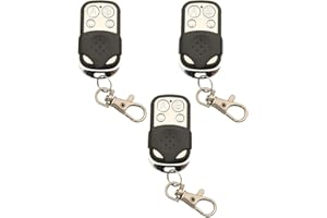 DieseRC 3pcs Transmitter Keychain 1527 Learning Code 4 Buttons 433Mhz Wireless Remote Control, for Use with DieseRC Receiver