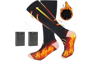 CABLELERA Calcetines Calefactables Hombres Mujer, Eléctricos Batería Calcetin Calefactable para Caza/Esquí/Ciclismo/Pesca en Invierno