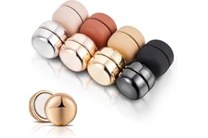 LORSENG 16 Piece Headscarf Magnet Pins, Hijab Magnets Pins, Round Strong Magnetic ScarfPins, Magnetic Buttons for Muslim Women Clothing Multi-purpose Scarf Dress Accessory,Pinless Brooch for Women (8 pairs)