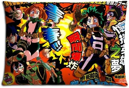 Sofa Pillow Shell Cases Polyester Cotton Collection Softness Zippered Boku no Hero Academia 16x24 inch 40x60 cm