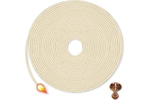 GIDWRIY Lampara Aceite Mecha Velas 3 MM,Mechas Repuesto,Mecha de AlgodóN Sin Humo,Mecha para Lampara de Alcohol,Mecha para Quinque,Mechas Estufa Parafina para Fabricación Velas DIY