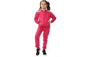 Sergio Italia Girls Fleece Tracksuit Kids Gym Sports Hooded Pants Bottoms Zip Up Hoodie Age