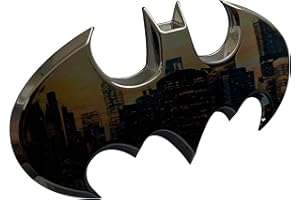 Fan Emblems Batman 3D Car Badge - 1989 Batwing Logo (Black Chrome: 95 x 46 x 5 mm)