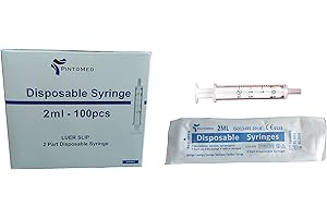 PINTOMED Jeringas desechables Sin Aguja 2 ML 5 ML 10 ML Y 20 ML Pack Estéril (2 ML)