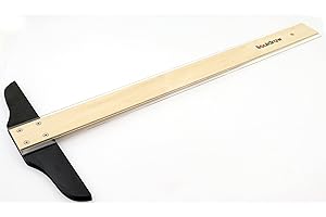 Liquidraw Regla cuadrada en T de 60 cm, regla de madera en forma de T cuadrada para dibujar, dibujar, trabajo de diseño general, arquitectos e ingenieros (sin marcar)