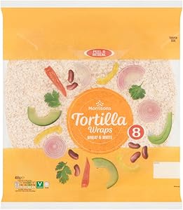 MORRISONS 8 Tortilla Wraps Wheat & White 4…|200