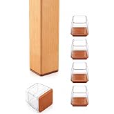 Kare Silikon Ke&ccedil;eli Sandalye ve Masa Ayağı Pabucu 4'l&uuml; Set (Small 2,9-3,3/3 Cm)