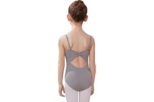 HIPPOSEUS Ragazze Body da Danza Bambina Senza Manica Cinghie di Spaghetti Body da Balletto Ginnastica Bodysuit, JL06+LYSL02