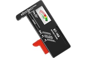 EUZUXU Probador de la Batería, Probador de Voltaje de Batería Digital Universal, para Las Baterías de la Célula del Botón de AA, AAA, C, D, 9V, 1.5V