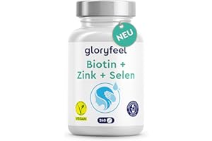 Biotin + Selen + Zink für Haut, Haare & Nägel* - 40% höhere Bioverfügbarkeit (Zink-Chelat) - Kleine, leicht zu schluckende Ta