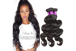 FEIBIN Tissage Brésilien Ondulé 10 10 10 Pouces Tissage bresilien en lot pas cher Cheveux Humain Naturel pour Cheveux Court Meches Bresiliennes Lisse Extension Body Wave