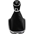 leather Polished Gear Knob For Polo/Vento/Ameo/Rapid Full Assembly, Black