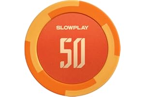 SLOWPLAY Godel Clay Poker Chips, 14 Grams Heavyweight Clay Composite, 40mm Large Chips in Bulk, Pack of 50 with Denomination of 50