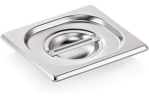 KADIDA Gastronormbehälter -GN1/6- GN Behälter Container Gastronorm Pans aus Edelstahl, ideal als Sous Vide Behälter, Kombidämpfer, dampfgarer, Chafing dish einsätze, Bain Marie, verschiedene Größen (Deckel)