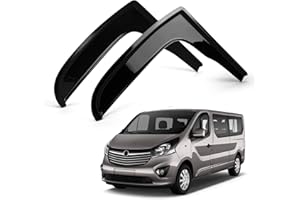 ZWPARTS Windabweiser für Fenster Ersatz für Renault Trafic 2014-2024, Set mit 2 Schwarz Windabweisern zum Aufkleben, Wind und Regenabweiser für Seitenfenster