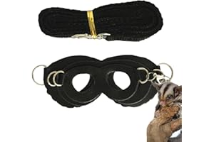 Honhoha Guinzaglio per petauri dello zucchero all'aperto - 3 pezzi guinzaglio per allenamento a piedi guinzaglio gilet,Sugar Gliders Comfort Harness Regolabile Walking Small Animal Leading Chain per