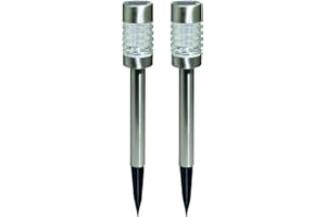 Luxform Lighting AYR LED Solar Torino Garden Stake Post Light for Driveways & Boarders - (Pack of 2) 365 Days