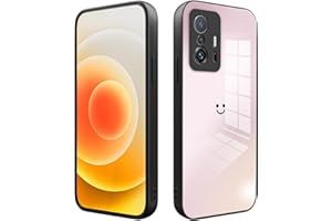 XINYEXIN Etui na telefon ze szkła gradientowego do Xiaomi 11T / Xiaomi 11T Pro, smukłe, ochronne, z miękkiego silikonu, odporne na wstrząsy i zarysowania, różowe