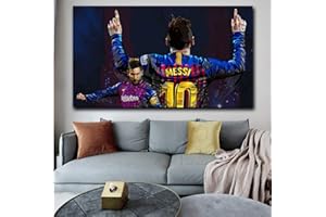 JYSHC Cuadro En Lienzo Jugador De Fútbol Lionel Messi Cartel Deportes Cuadro En Lienzo Cuadro En La Pared Decoración para El Hogar Kv89Tm 40X60Cm Sin Marco
