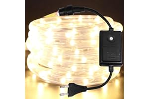 HEGEHE - 220V Striscia LED da esterno [4m, Bianco caldo], IP67 Impermeabile Flessibile, 36 LEDs/m Tubo LED da interno, Illuminazione a 360°, Decorazione per casa e negozio