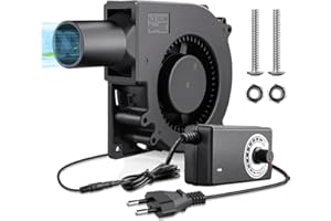 MEENEWCHING Radiallüfter 12V, 120mm Gebläse Lüfter, 12V Turbinen Turbo 120mm Kühlung Ventilator, 230V Gebläse Lüfter, 12V Regelbar Kühlung Lüfter AC Powered, für Belüftung Lüfterwechsel BBQ Aufblasbar Kamin