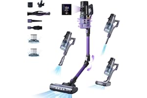 ‎FIXTFIXER FixtFixer 500W/40kPA Akku Staubsauger, 6-in-1 Staubsauger Kabellos mit Anti-Tangle-Bürste, 80 Minuten, Kabelloser Staubsauge mit LED-Anzeige, Stabstaubsauger für Tierhaare Hartböden Teppich