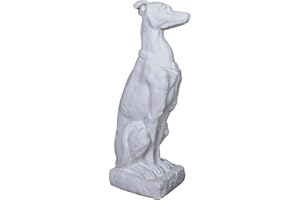 PALAZZO INT Pies wietrzny rzeźba biała figurka psa wejście do domu pies statuetka antyczna kultura psa yac046 Palazzo ekskluzywny