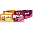 Graze - Healthy Snacks sweets oats flapjacks - Packaging may vary - (Lively Lemon & Cherry Bakewell, Total 18 trays)
