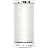 Gutermann 500 m White Polyester Thread, 5.5 x 3.5 x 3.5 cm