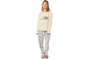 Daisy Dreamer Womens Pyjamas Set Thermal Fleece Soft Warm Animal Design Sleepwear Loungewear Pjs Winter