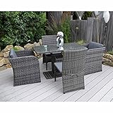 inkl. Sitzkissen (Sessel und Stühle) und Rückenkissen (Sessel) aus 100 % Polyester