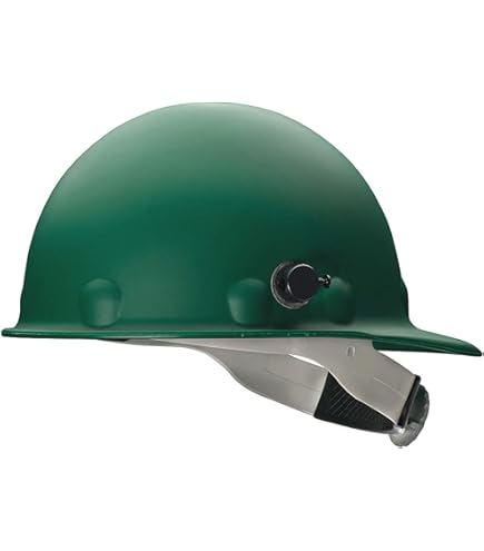 Fibre-Metal By Honeywell P2HNQSW09A000 Super Eight Swing Fiber Glass High Heat Cap Style Hard Hat With Quick-Lok, Grey, Medium On