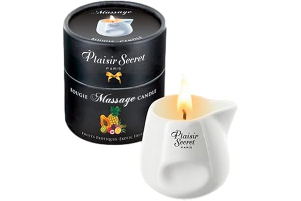Plaisirs Secrets Bougie de Massage Gourmande Parfum Ananas Mangue 80 ml